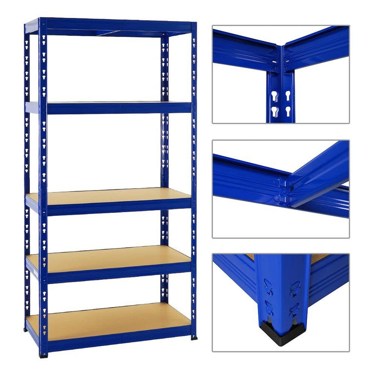 SCHWERLASTREGAL Tiger 2er-Set mit 2x 180x90x45 cm Fachlast 265 kg Blau - Blau, Metall (180/180/45cm) - PROREGAL