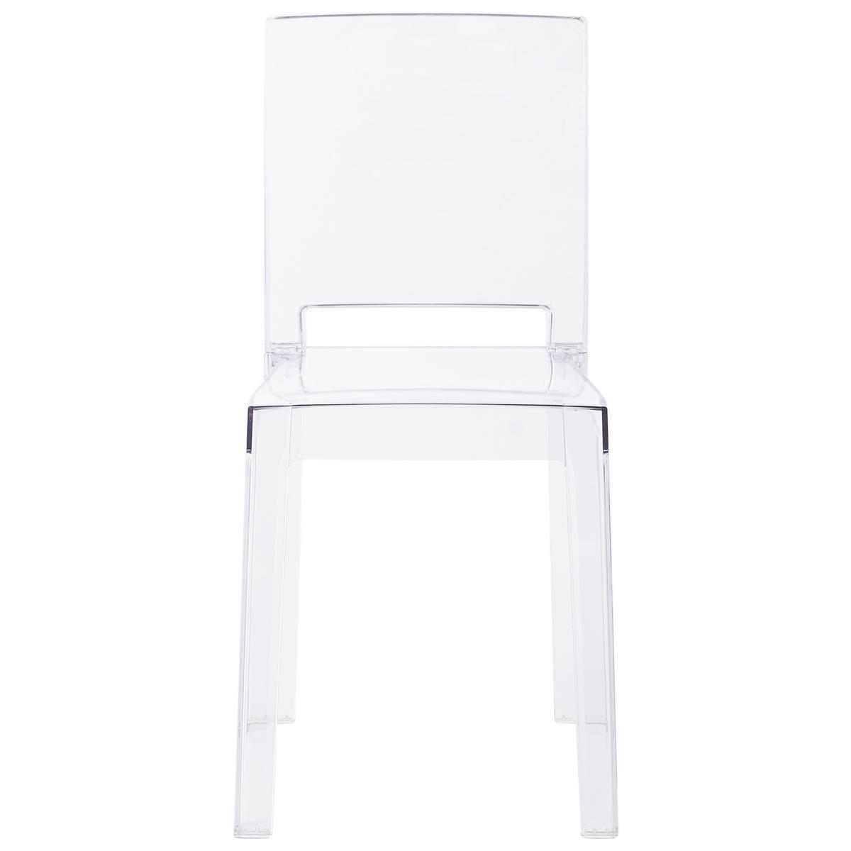 ESSZIMMERSTUHL 2er Set Transparent Westbridge - Transparent, Kunststoff (40/82/45cm) - Beliani