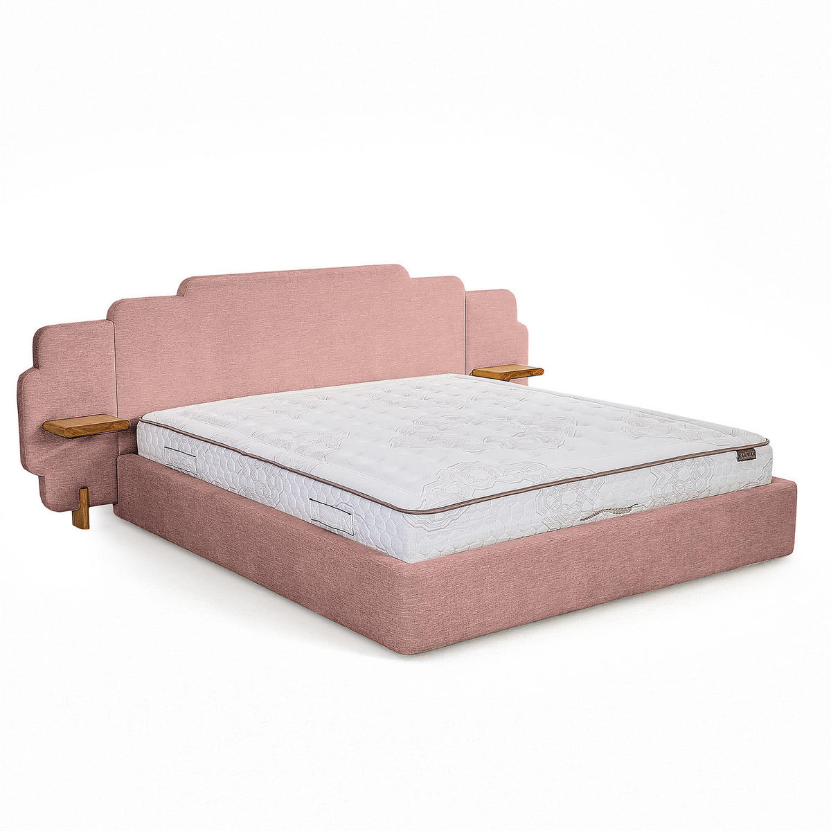 POLSTERBETT - Chenille - Mauve, Textil (200/200cm) - home24