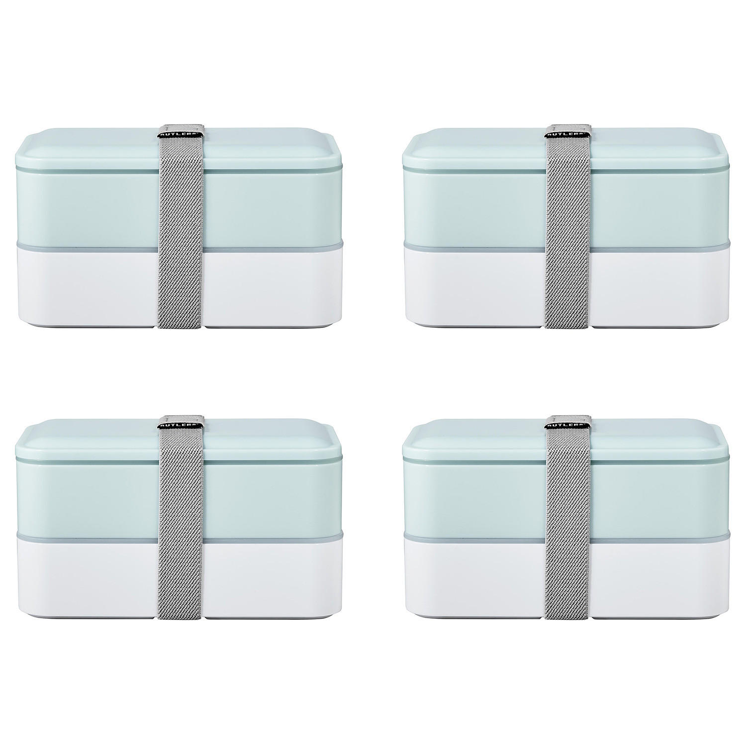 LUNCHBOX (4er Set) Snack Pack - Blau, Kunststoff (11/10/19cm) - BUTLERS