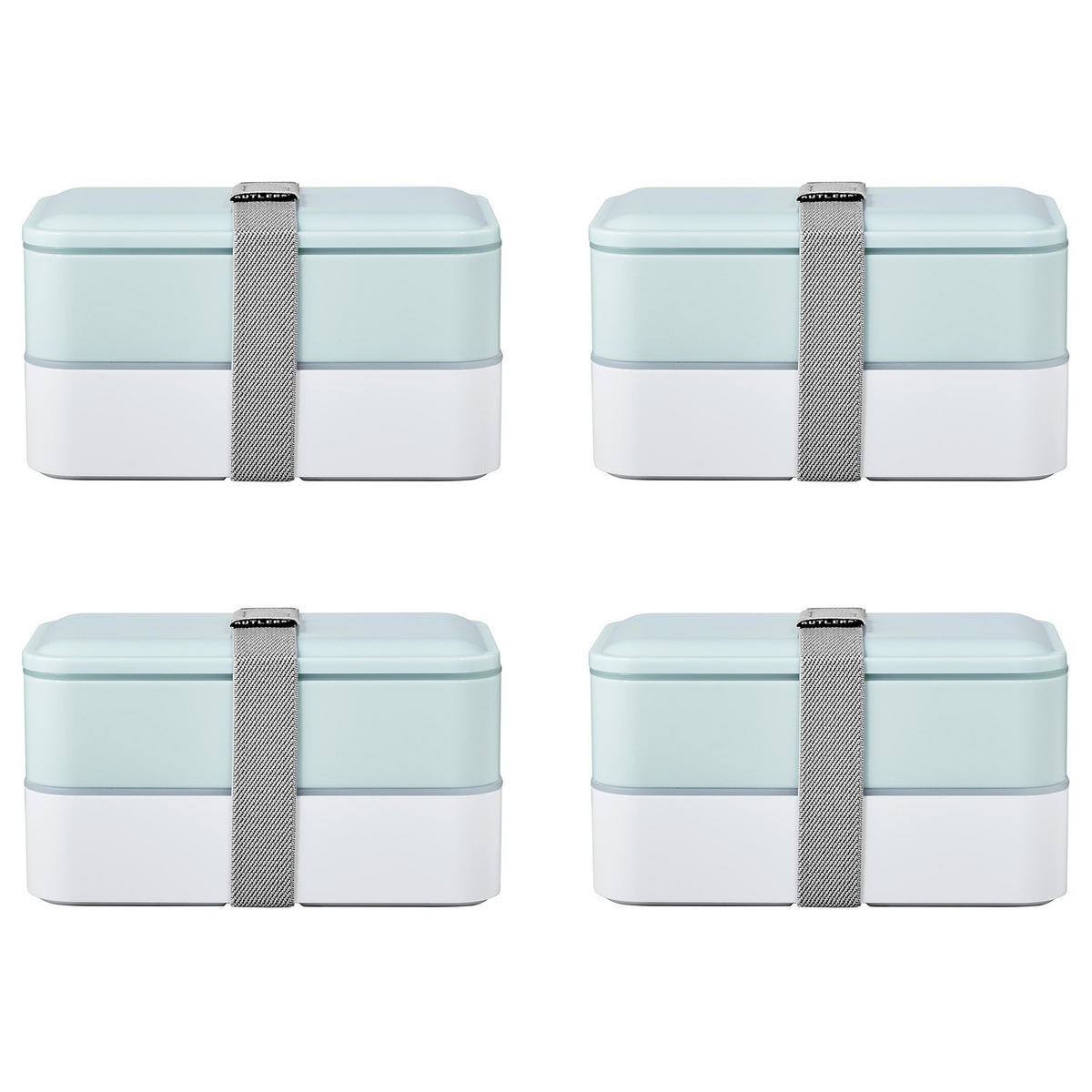 LUNCHBOX (4er Set) Snack Pack - Blau, Kunststoff (11/10/19cm) - BUTLERS