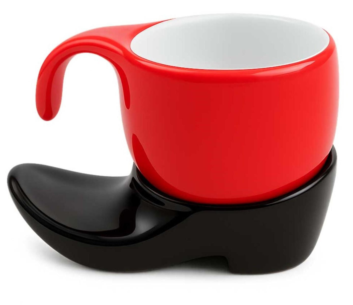 ESPRESSOTASSE Vision 2tlg „red & black“ - Weinrot, Keramik (0.06L) - Luigi Colani Porzellan