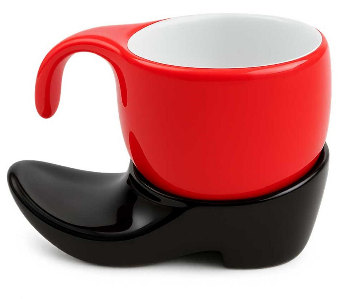 ESPRESSOTASSE Vision 2tlg „red & black“ - Weinrot, Keramik (0.06L) - Luigi Colani Porzellan