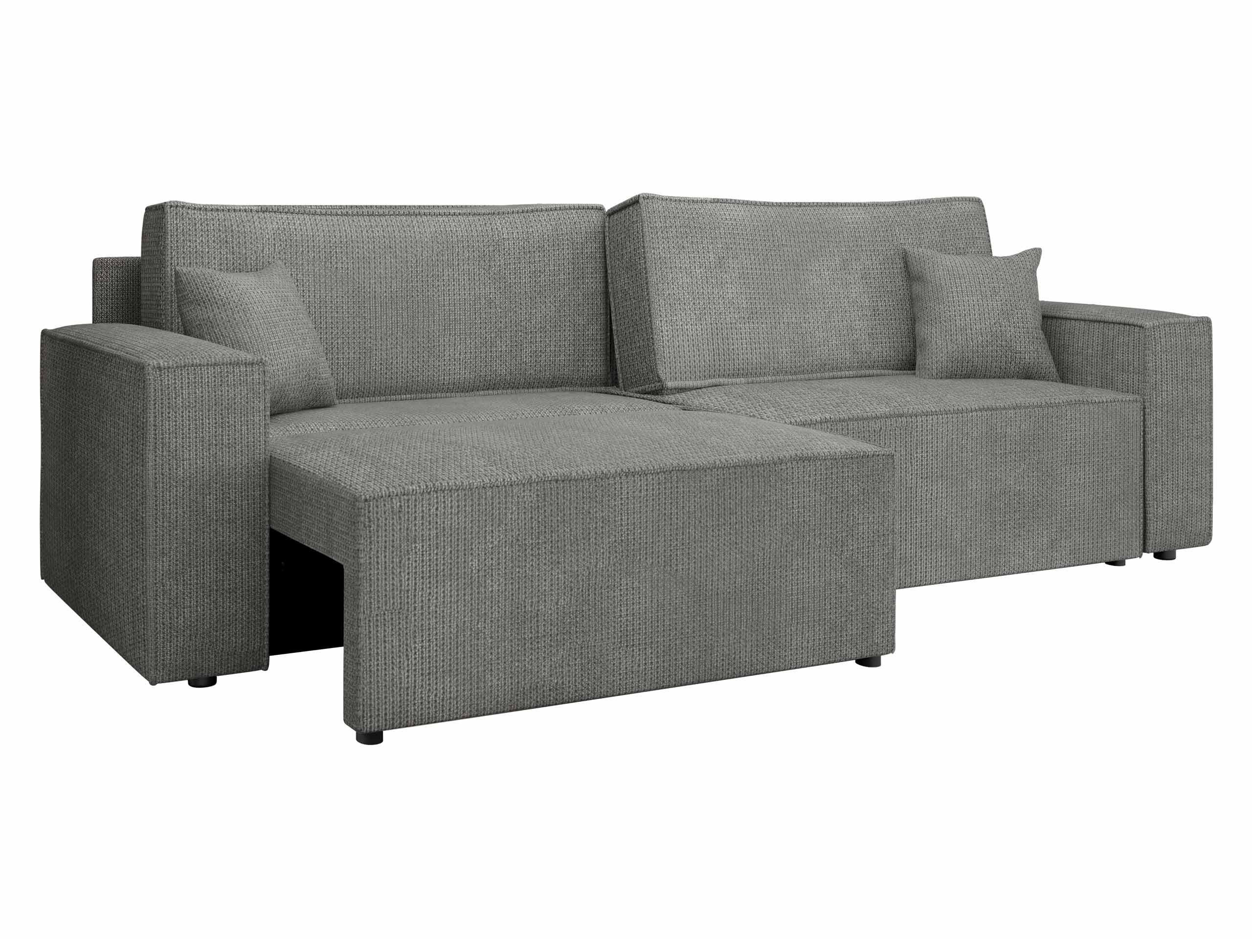 SCHLAFSOFA Karl mit L-Funktion - Schwarz/Grau, Holz/Kunststoff (245/82/139cm) - MIRJAN24