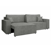 SCHLAFSOFA Karl mit L-Funktion - Schwarz/Grau, Holz/Kunststoff (245/82/139cm) - MIRJAN24