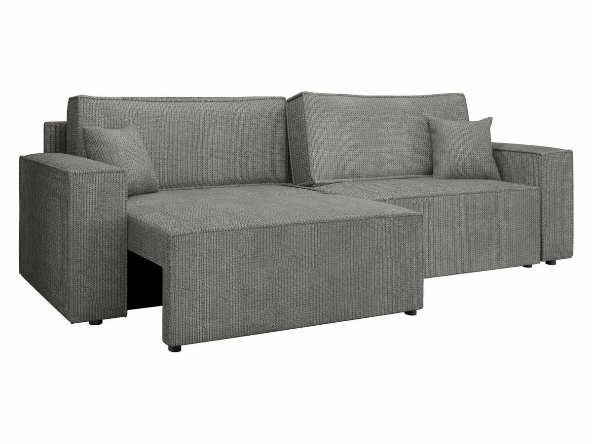 SCHLAFSOFA Karl mit L-Funktion - Schwarz/Grau, Holz/Kunststoff (245/82/139cm) - MIRJAN24