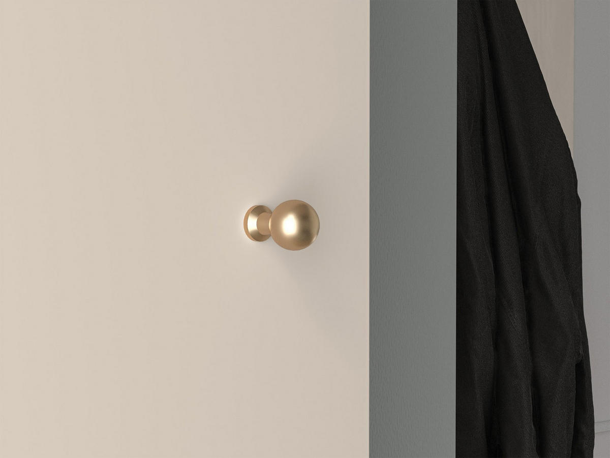 GARDEROBENSCHRABK Caletto Beige 55 cm - Beige/Goldfarben, Holzwerkstoff/Metall (55/190/34cm) - Selsey