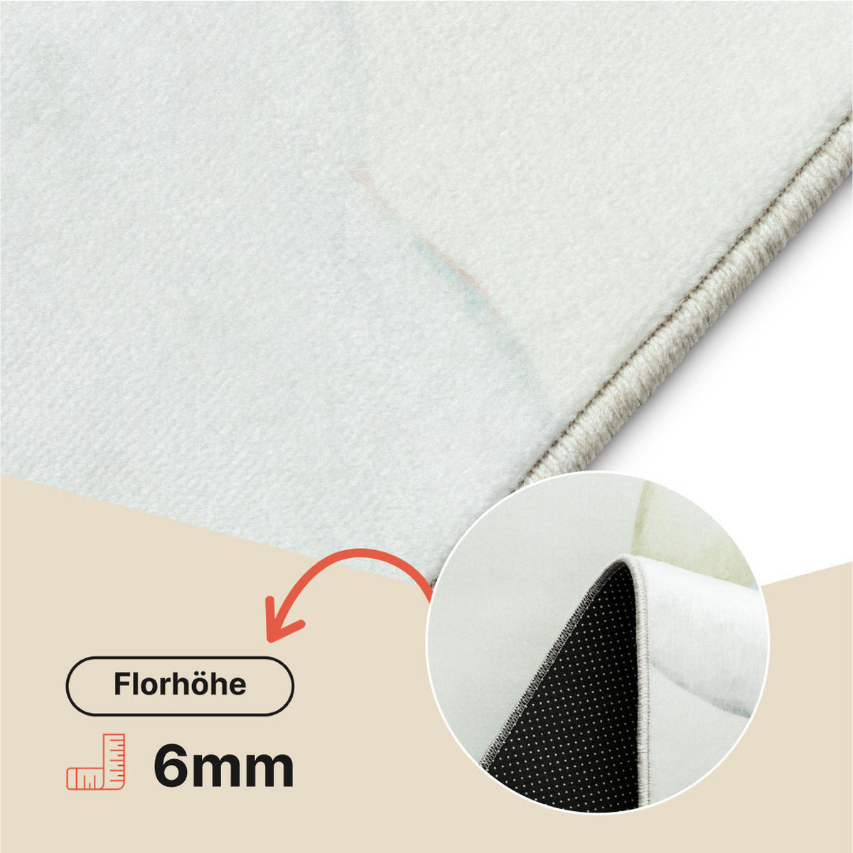 KINDERTEPPICH KIDS Creme Elefant 140/200 cm - Creme, Textil (140/200cm) - Tapiso
