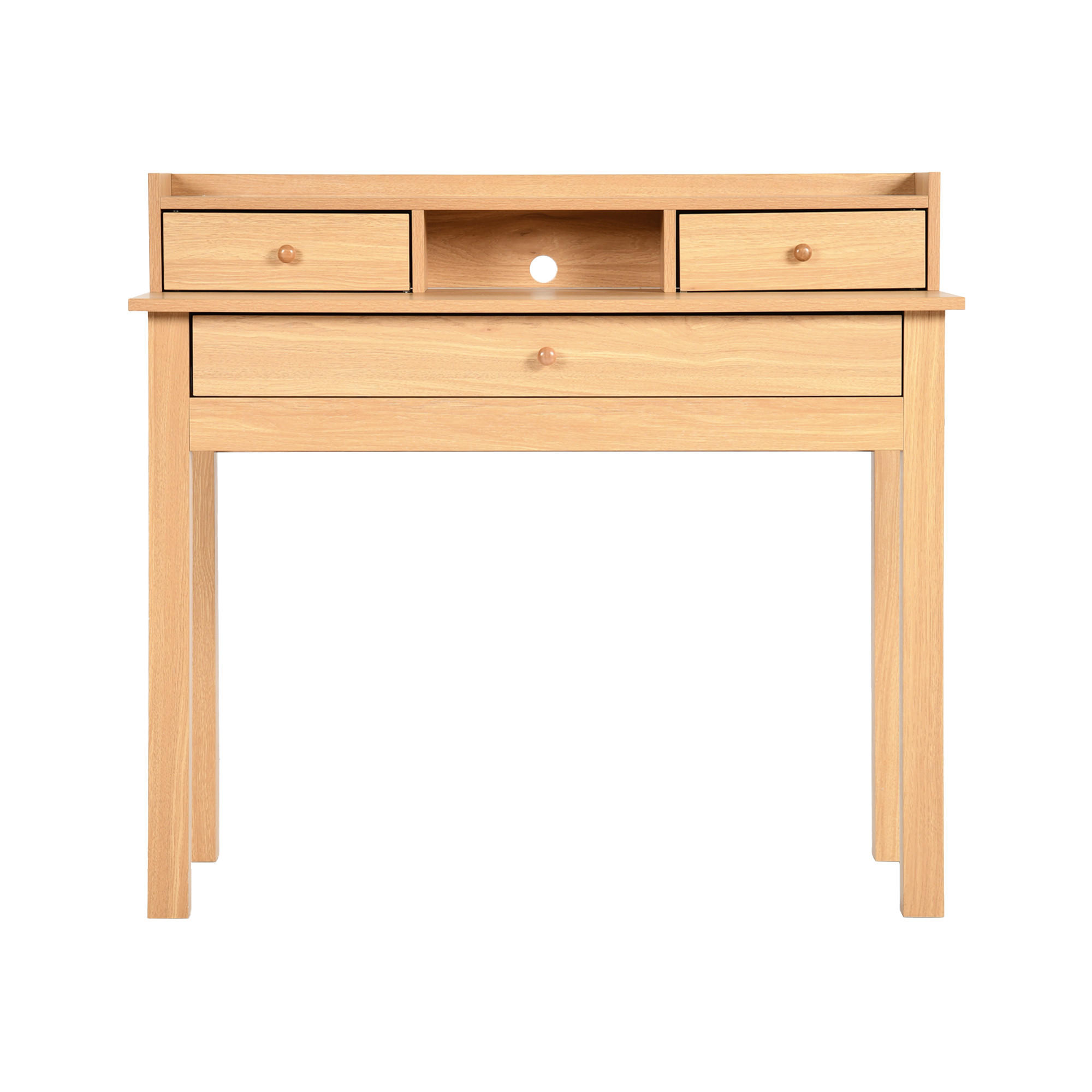 SCHREIBTISCH Holzoptik mit Schubladen & Ablage - Hellbraun, Holz/Holzwerkstoff (100/50/91cm) - Urban Meuble