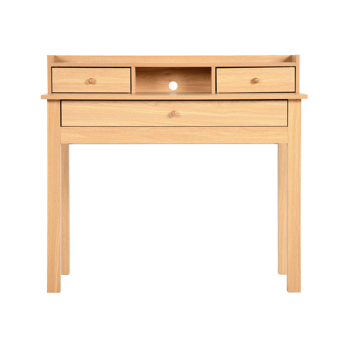 SCHREIBTISCH Holzoptik mit Schubladen & Ablage - Beige, Holz/Holzwerkstoff (100/50/91cm) - Urban Meuble