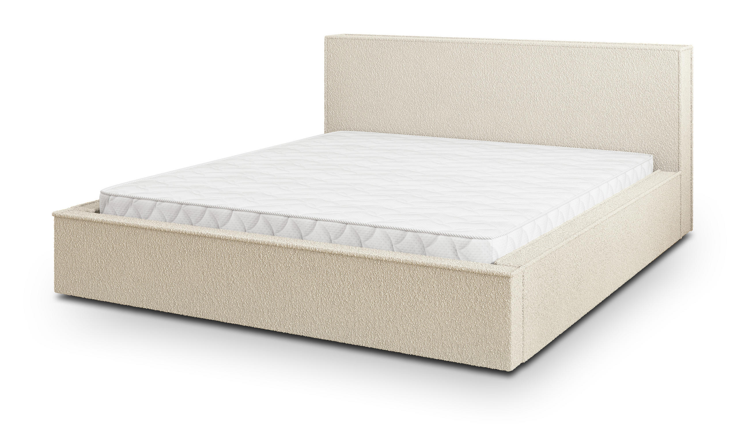 POLSTERBETT CELORA 140x200 cm mit Bettkästen - Creme - Creme, Holz (140/200cm) - MASSENO