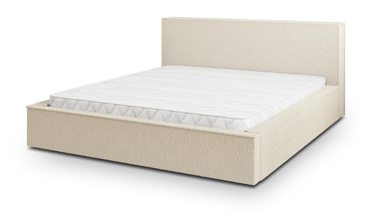 POLSTERBETT CELORA 140x200 cm mit Bettkästen - Creme - Creme, Holz (140/200cm) - MASSENO