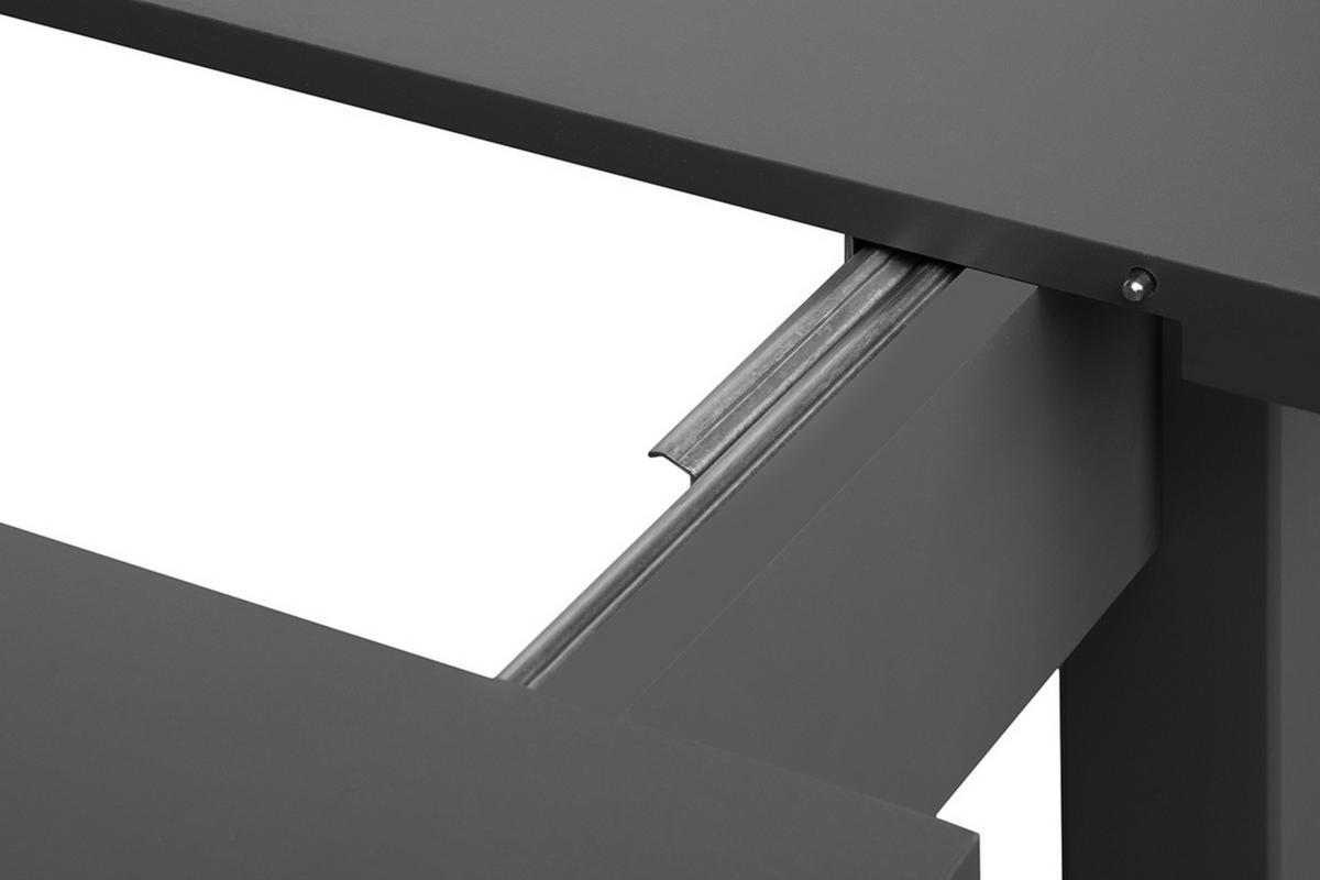 ESSTISCH SALUTO ausziehbar bis 110cm quadratisch, Grau - Grau, Holz/Buchenholz (80/80/76cm) - KONSIMO®