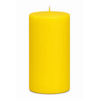 STUMPENKERZEN Samt-Lack Limoncello 15 x 7 cm, 4er Set - Gelb, Paraffin (7/15/15cm) - Kopschitz Kerzen