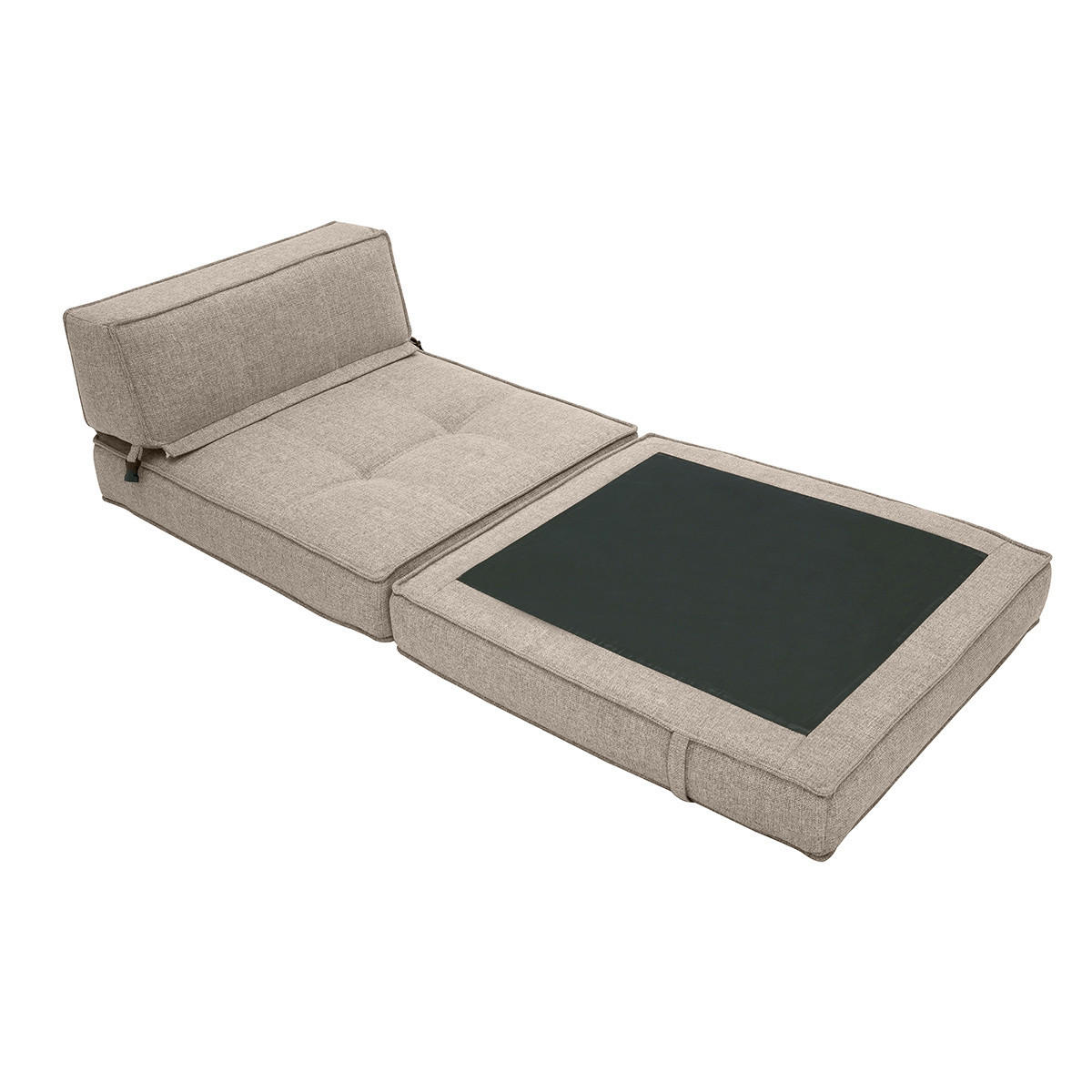 SCHLAFSOFA 1-Sitzer Stoff Taupe KATY - Taupe, Textil (82/52/72.5cm) - Miliboo