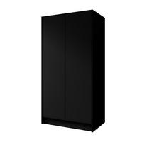 FLÜGELTÜRENSCHRANK GALA - Schwarz, Holzwerkstoff (102/200/51cm) - Meblini