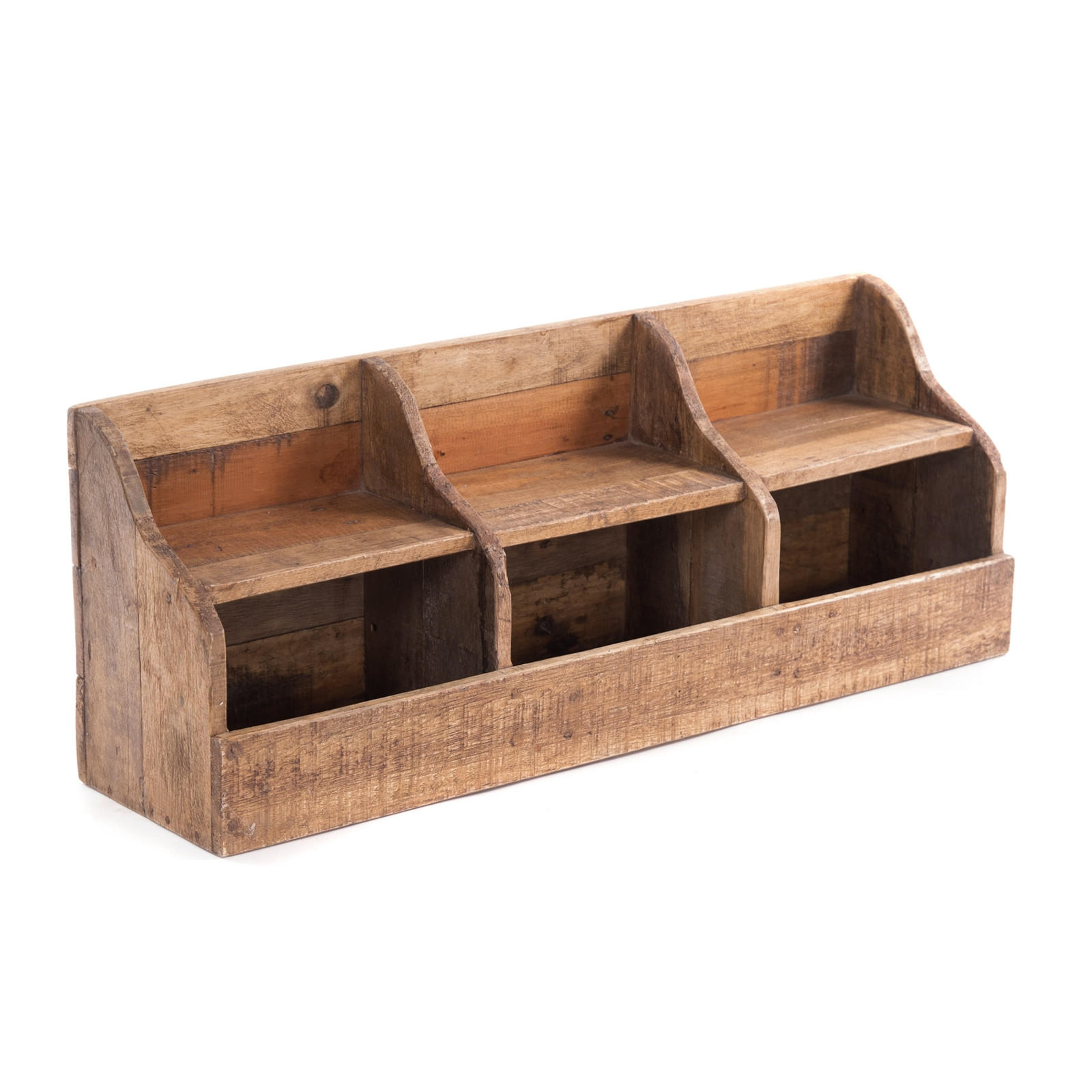 WANDREGAL Storage 60 Mahagoni Massivholz, 3 Fächer naturfarben - Naturfarben, Holz (60/20/25cm) - DESIGN DELIGHTS