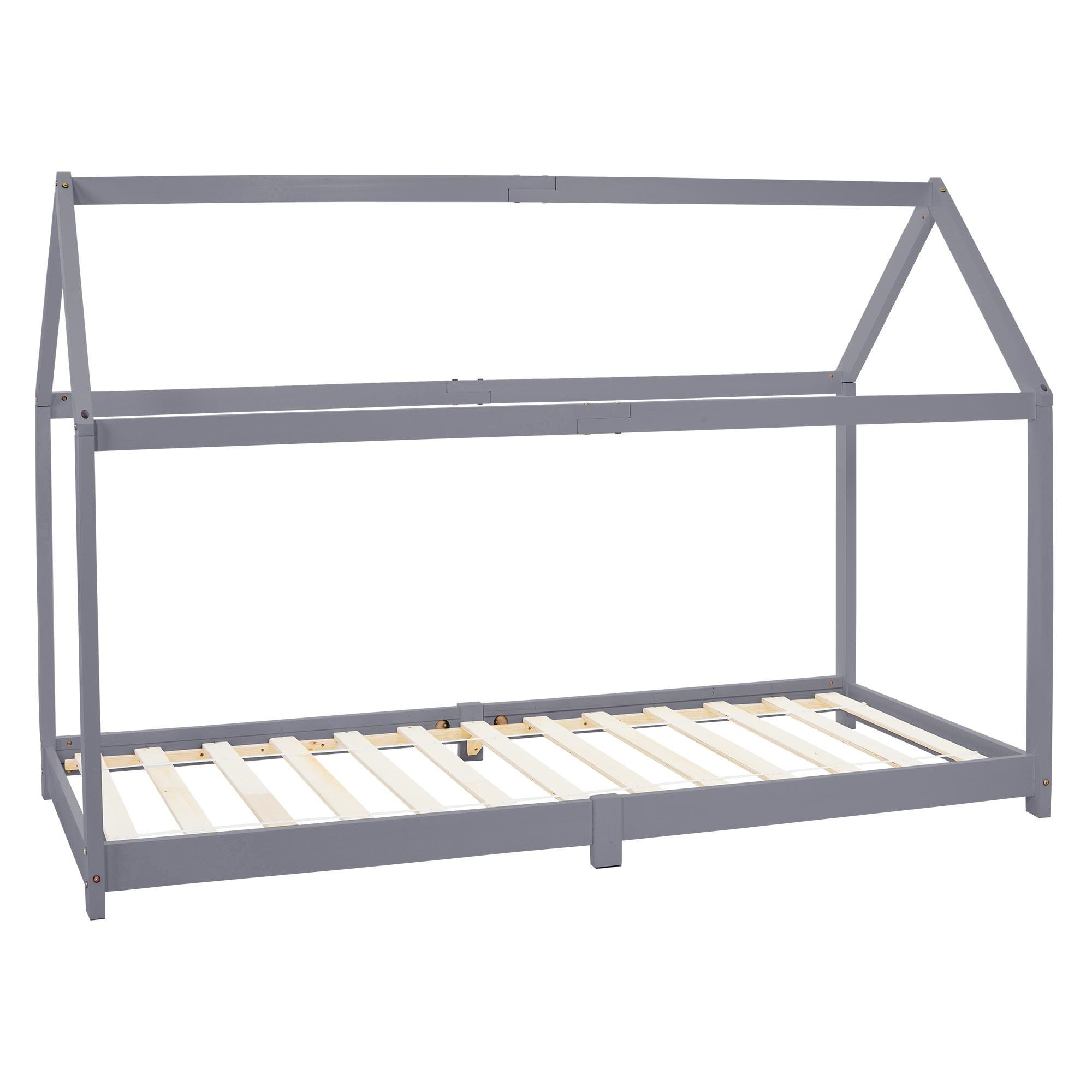 ML-DESIGN DĚTSKÁ POSTEL se střechou 90x200 cm světle šedá