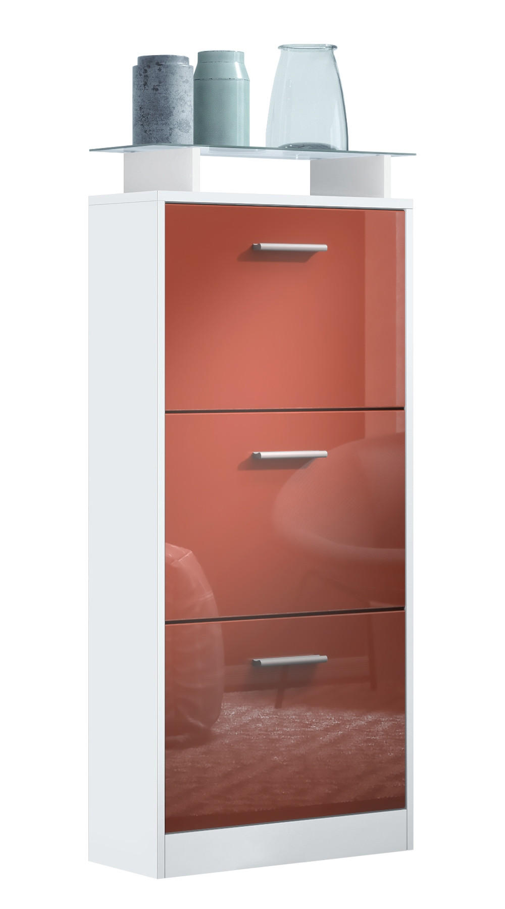 Vladon Schuhschrank Bordeaux 46x128x23 cm