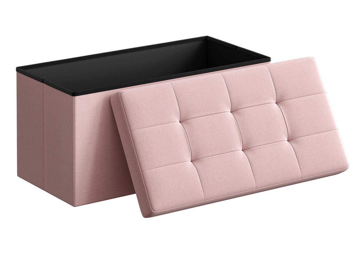 POUF-FALTEN, rosa - Pink, Holz/Textil (38/38/76cm)