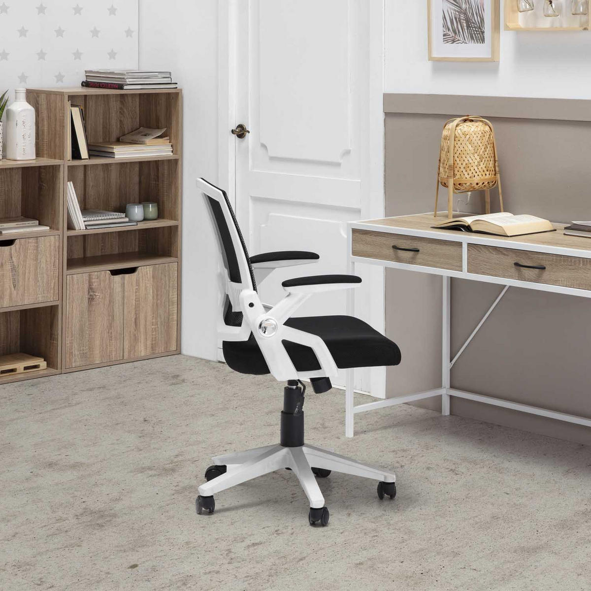 DREHSTUHL Ergo-max Weiß - Weiß, Textil (60/92/60cm) - VS Venta-stock