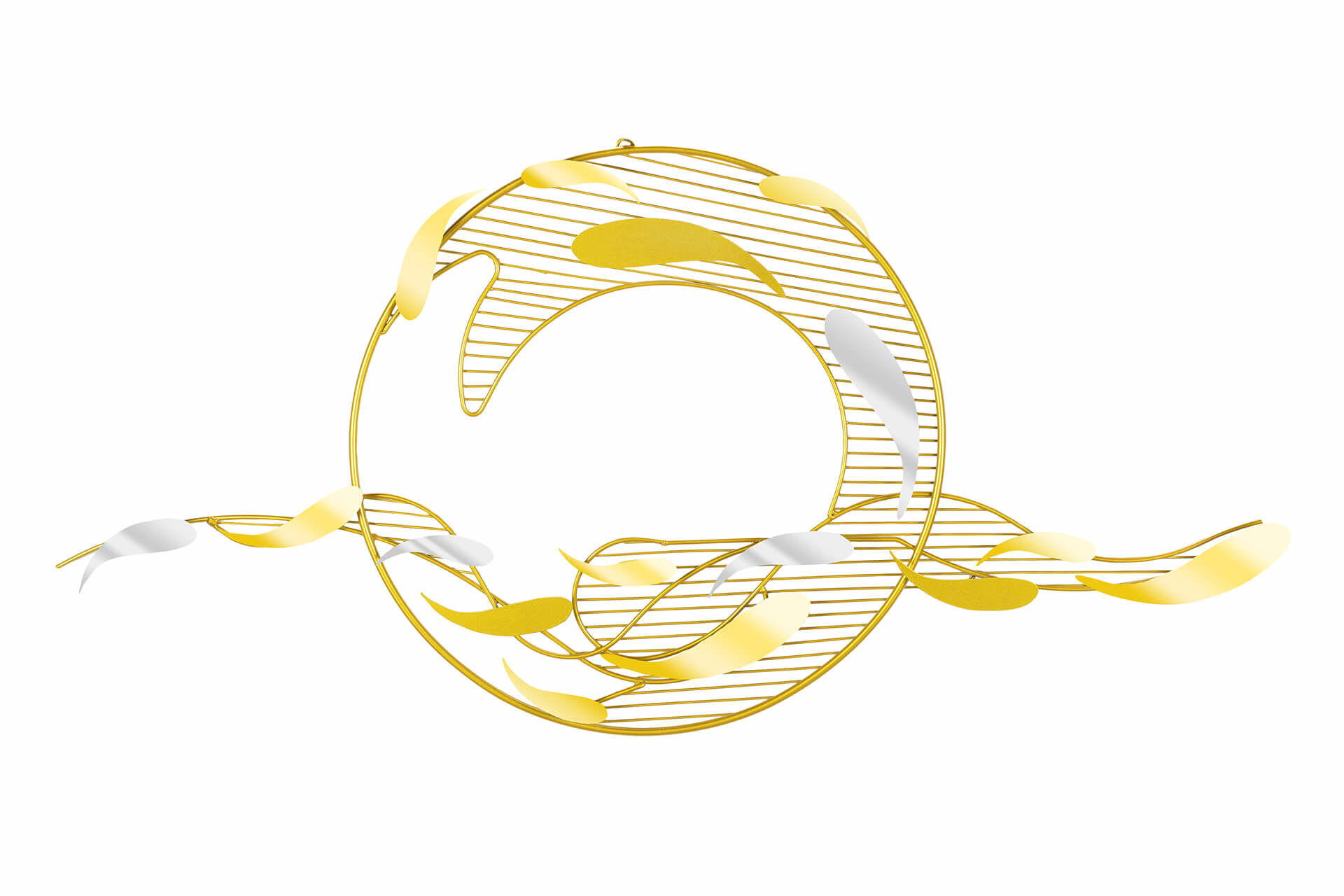 WANDDEKO Gold 121/53 cm - Goldfarben/Kupferfarben, Metall (3.2/53/6cm) - KUNSTLOFT