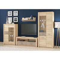 WOHNZIMMER Set 4-tlg. – Castel – Eichefarben / Sonoma Eiche - Eichefarben/Sonoma Eiche, Holzwerkstoff (85/201/43cm) - hi-markt