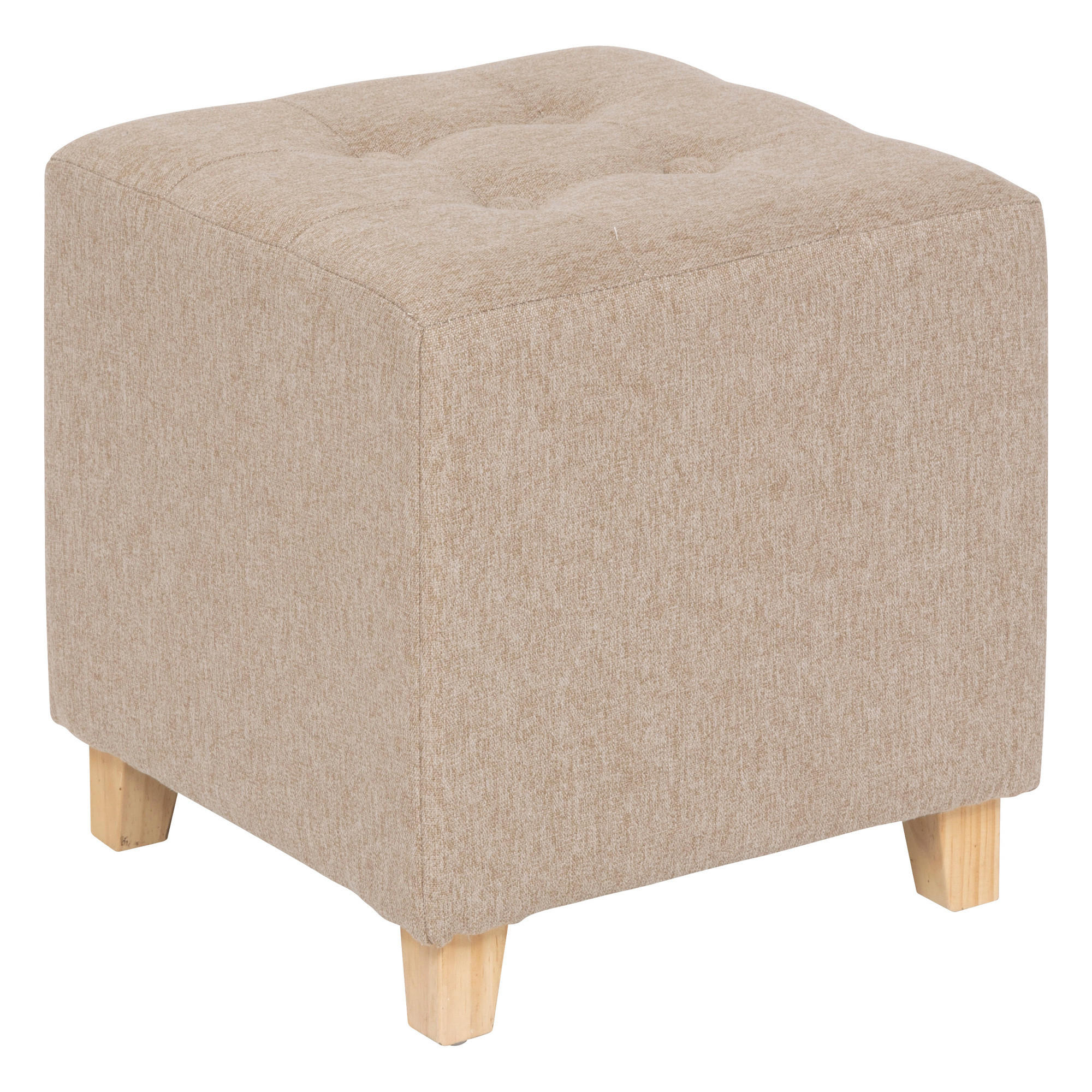Atmosphera Createur d´interieur Pouf Beige 35x35x35 cm