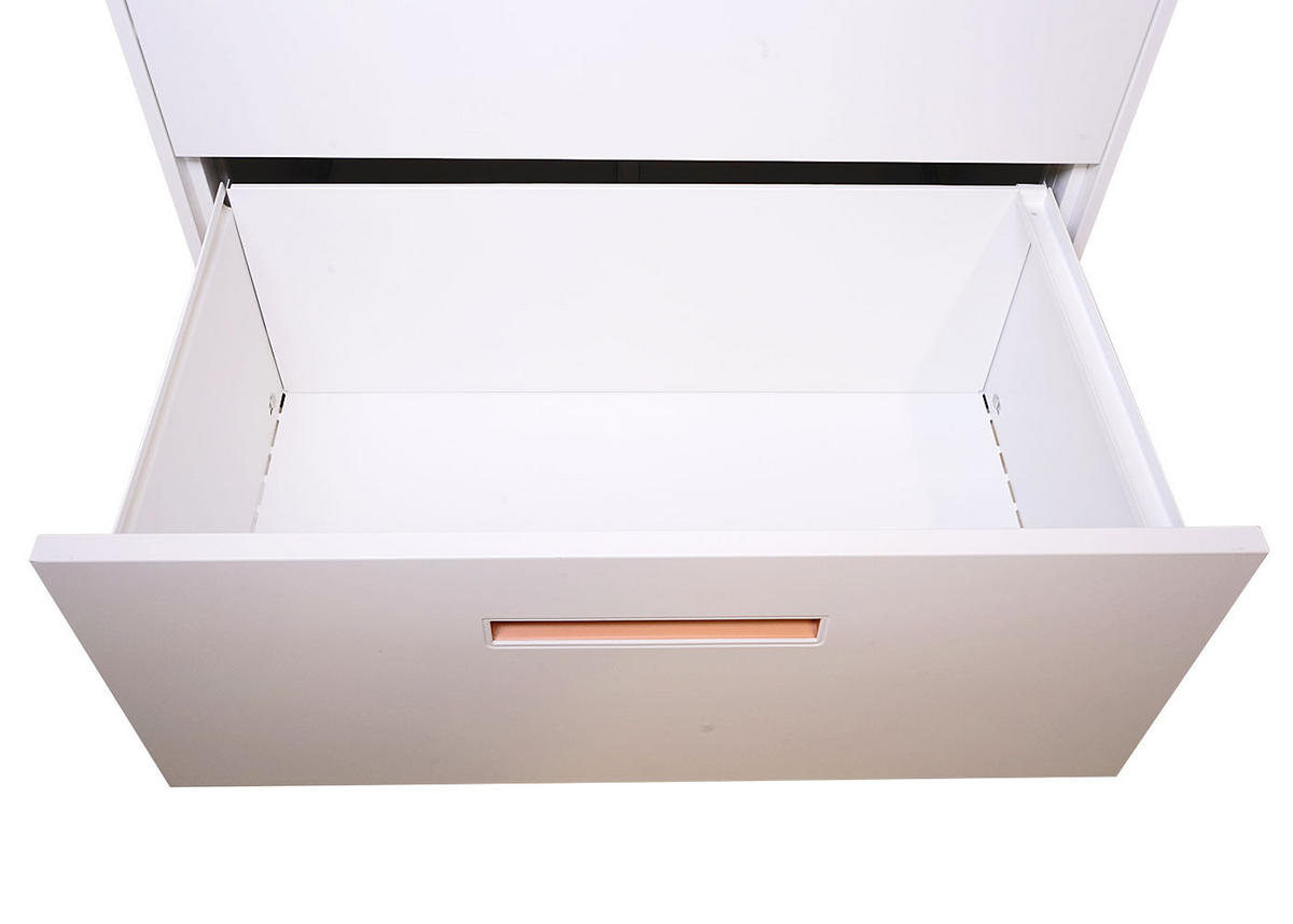 HÄNGEREGISTERSCHRANK HxBxT 103x76x46cm A4 abschließbar Weiß - Weiß, Metall (76/103/46cm) - PROREGAL