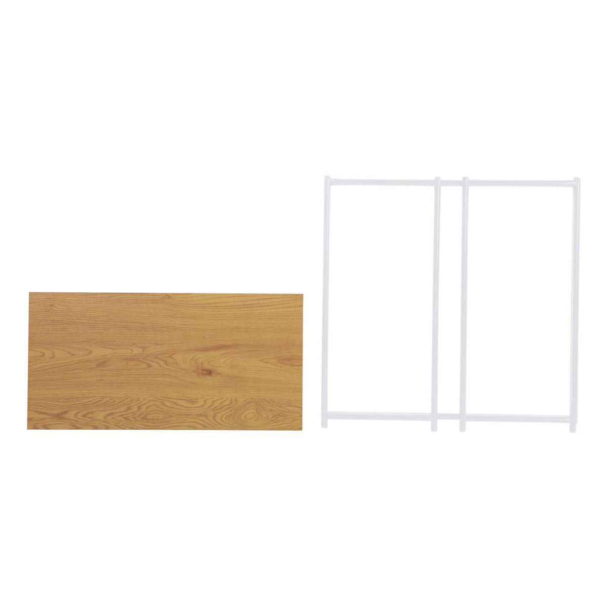 SCHREIBTISCH Klappbar Schmal Platzsparend Mehrzweck-Computertisch 80x40x76cm Eiche - Braun, Holz (40/80/76cm) - SVITA