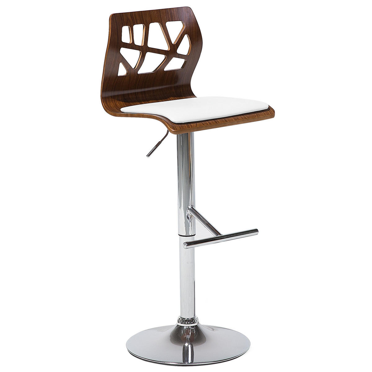 BARHOCKERN 2er-Set Braun Petersburg - Silberfarben/Braun, Kunststoff (42/112/42cm) - Beliani