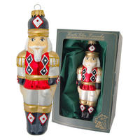 CHRISTBAUMSCHMUCK Nussknacker Mehrfarbig 15cm (Glas / 1 Stk.) - Multicolor, Glas (4/15/4cm) - Krebs Glas Lauscha