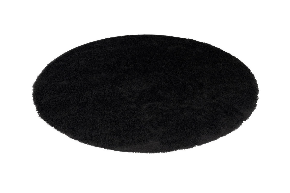TEPPICH ESSENCE ROUND Schwarz 160/160 cm - Schwarz, Textil (160/160cm) - Tapiso