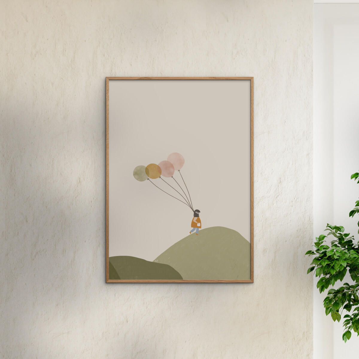 POSTER Menina Lisboa - Girl and Her Balloons - Multicolor, Papier (30/40/0.1cm) - Poster&Frame