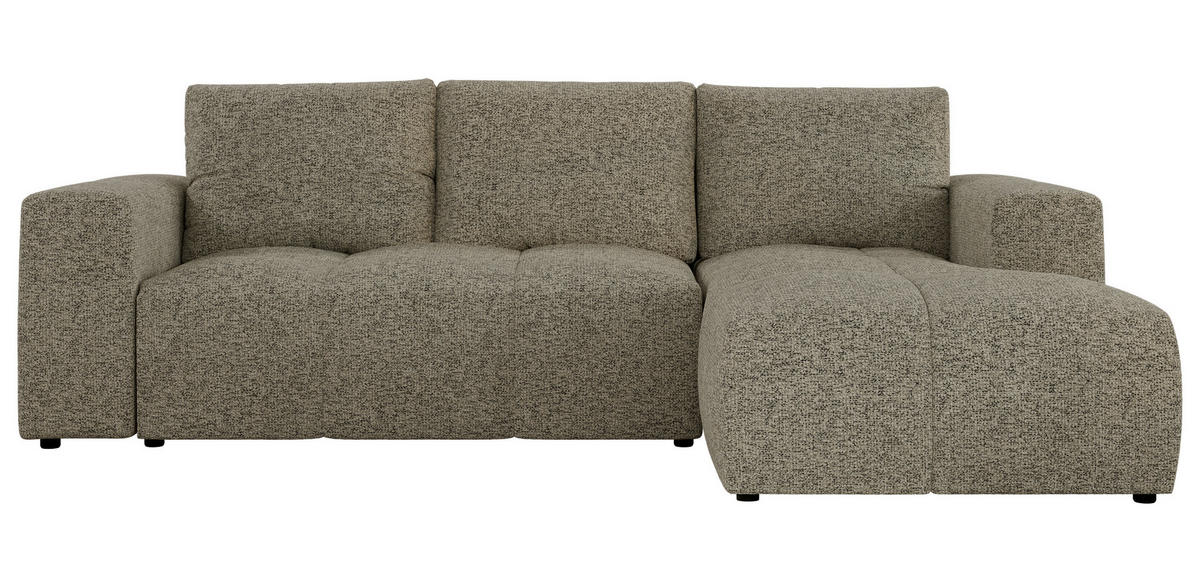 ECKSOFA MONIVA Dunkelbeige Strukture - Rechts - Taupe/Beige, Textil (266/164cm) - MKS