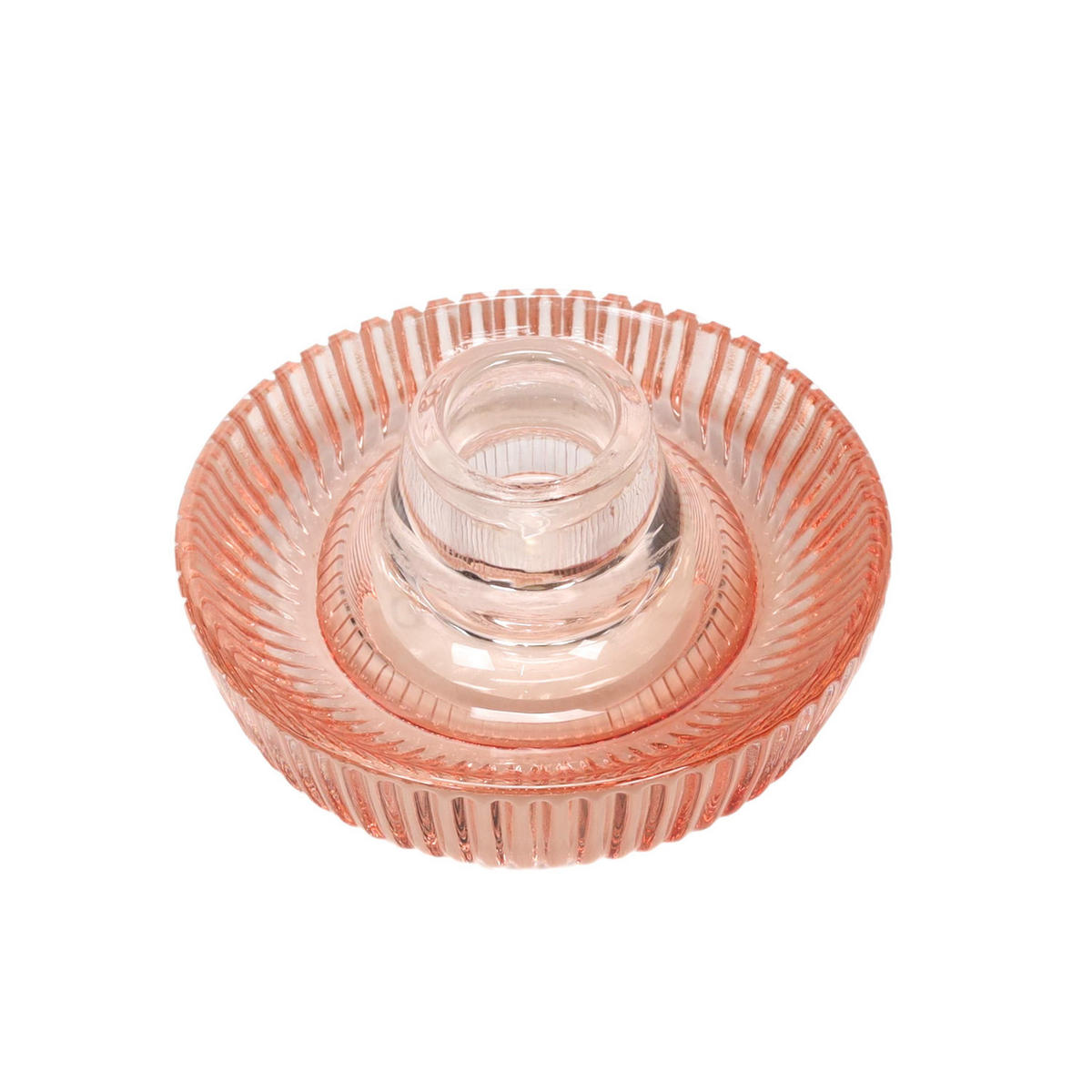 KERZENSTÄNDER aus Glas Arty 10/10/5 cm - Rosa, Glas (10/5/10cm) - Homea