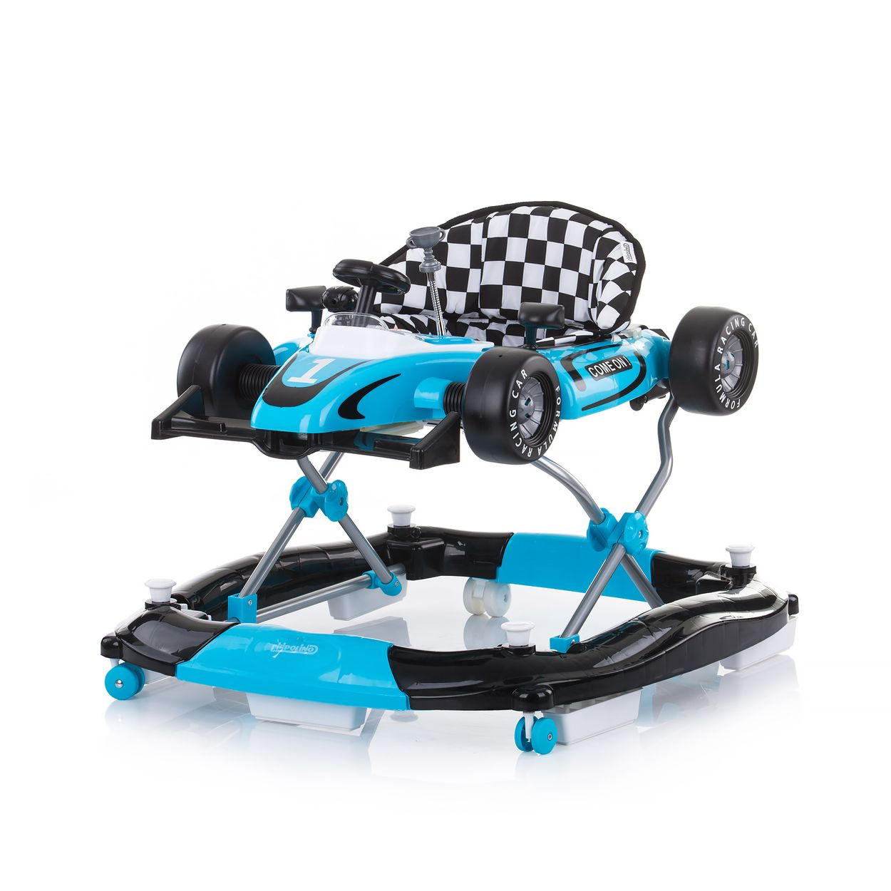 LAUFHILFE 4 in 1 Racer blau verstellbar, Wippe, Activitycenter - Blau, Kunststoff (67/55/70cm) - Chipolino