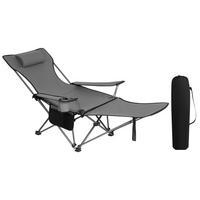 GARTENLIEGE 600D Oxford-Gewebe 115 x 84 x 88.5cm, Grau - Grau, Textil (84/88.5/115cm)