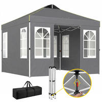 POP-UP-FALTZELT, 3×3m, dunkelgrau - Grau, Textil (293/272/293cm) - Vallsero