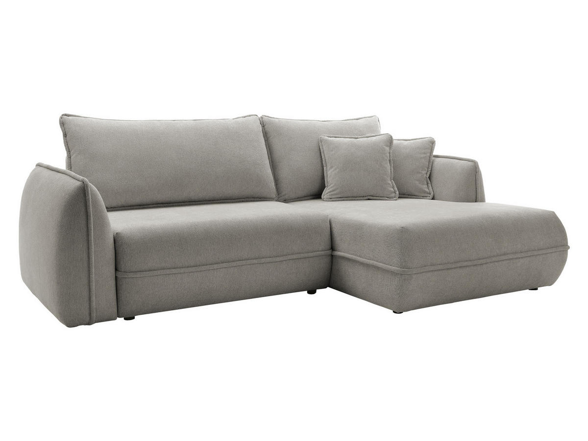 ECKSOFA Moho, Seite: Rechts - Hellgrau/Schwarz, Holz/Kunststoff (254/162cm) - MIRJAN24