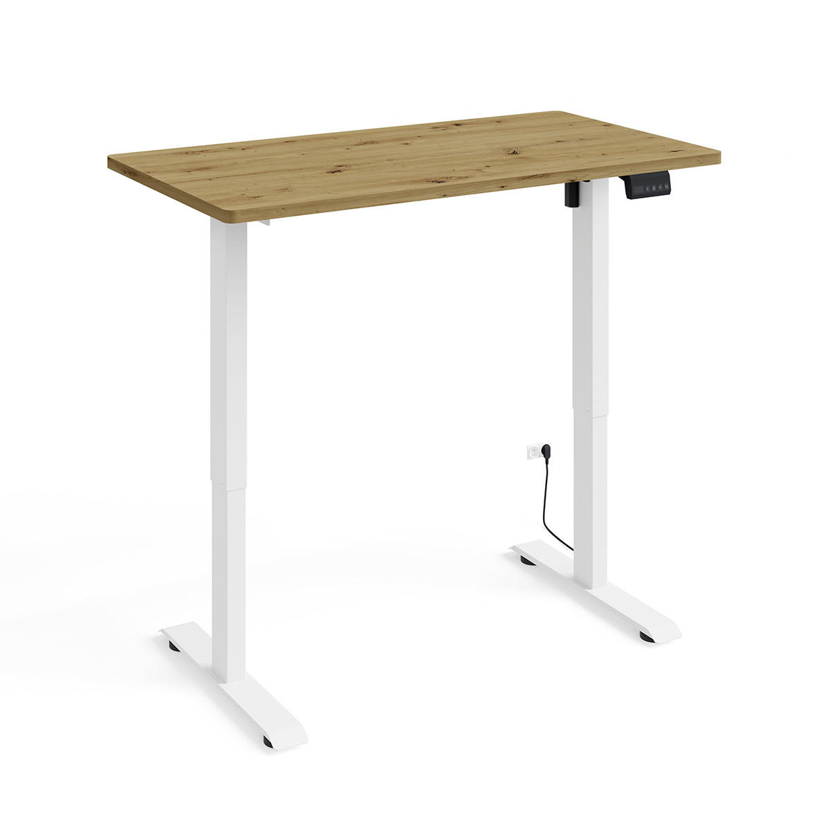 SCHREIBTISCH Ergo Holz und Weiß - Weiß, Holzwerkstoff (65/120/73cm) - Petits-meubles