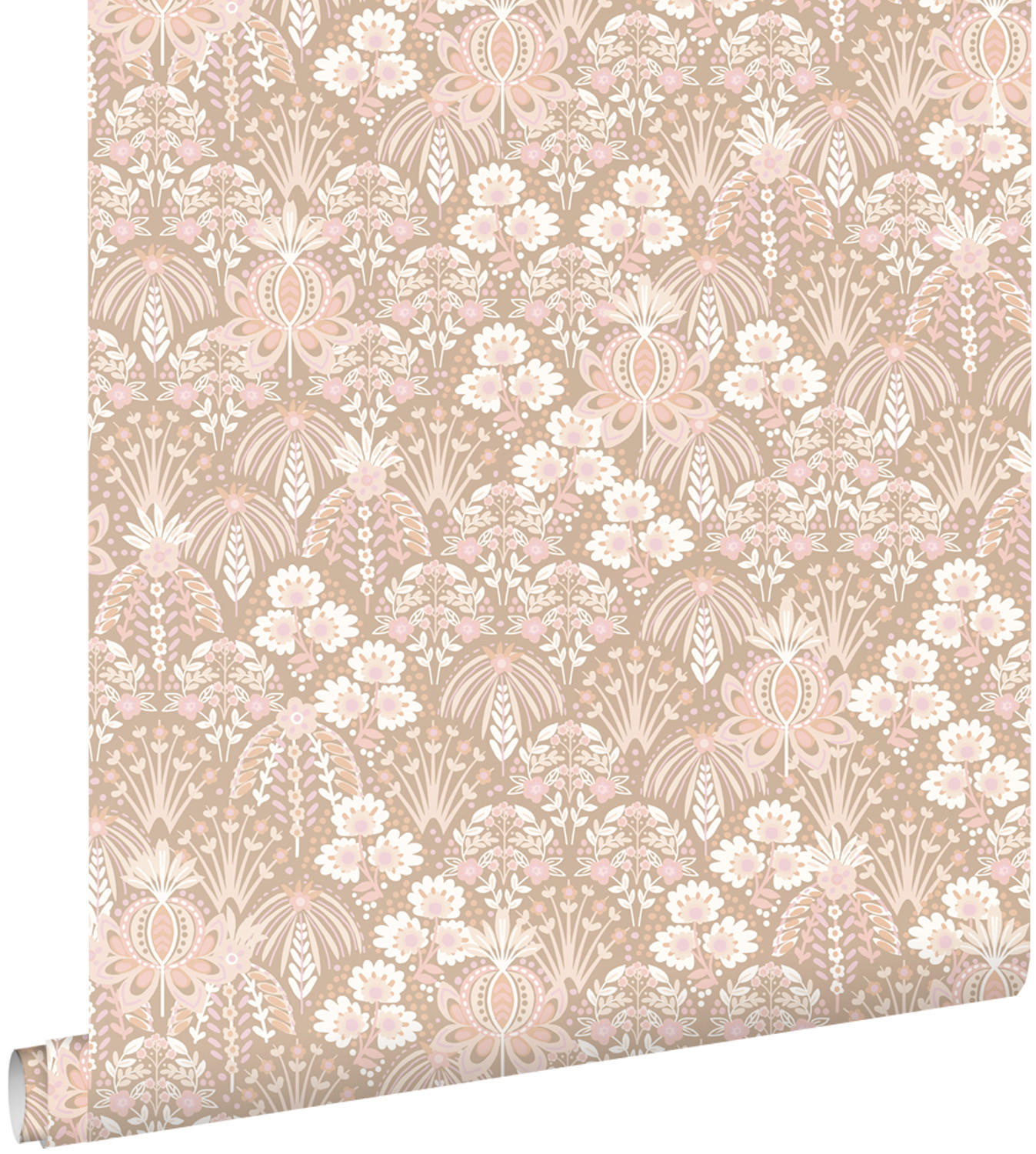 TAPETE Blumenmuster im Jugendstil 50 x 900 cm - Pink, Papier (50/900cm) - ESTAhome