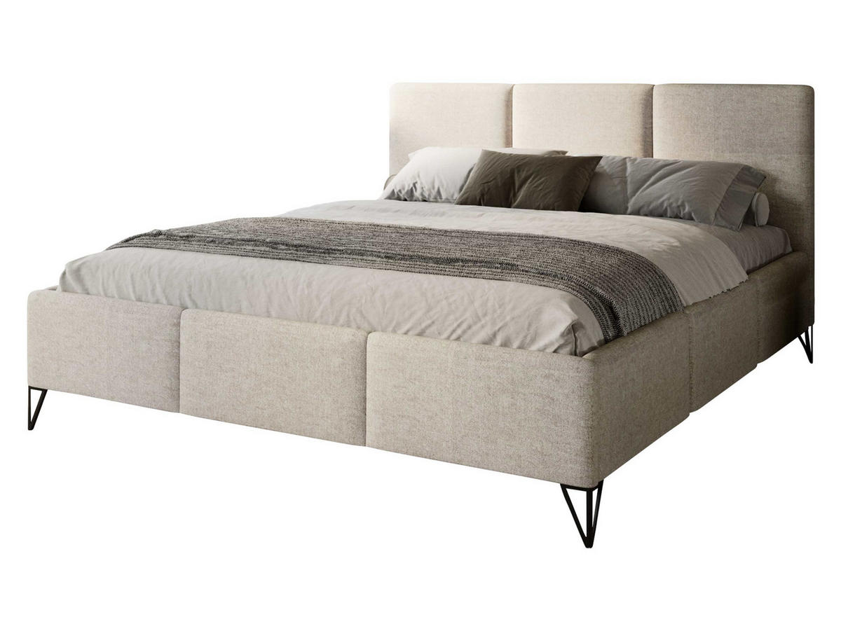 POLSTERBETT Loren - Beige, Holz/Holzwerkstoff (180/200cm) - MIRJAN24