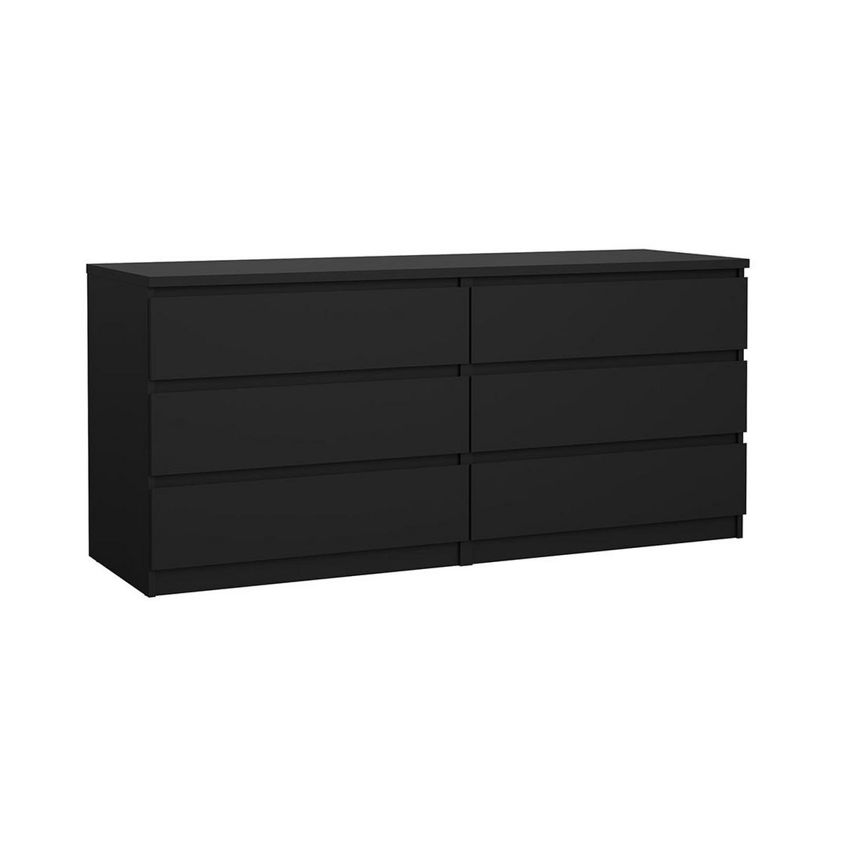 KOMMODE, Naia, Schwarz, Holzwerkstoff, 154 x 50 x 68 cm - Schwarz, Holzwerkstoff (154/68/50cm) - ebuy24