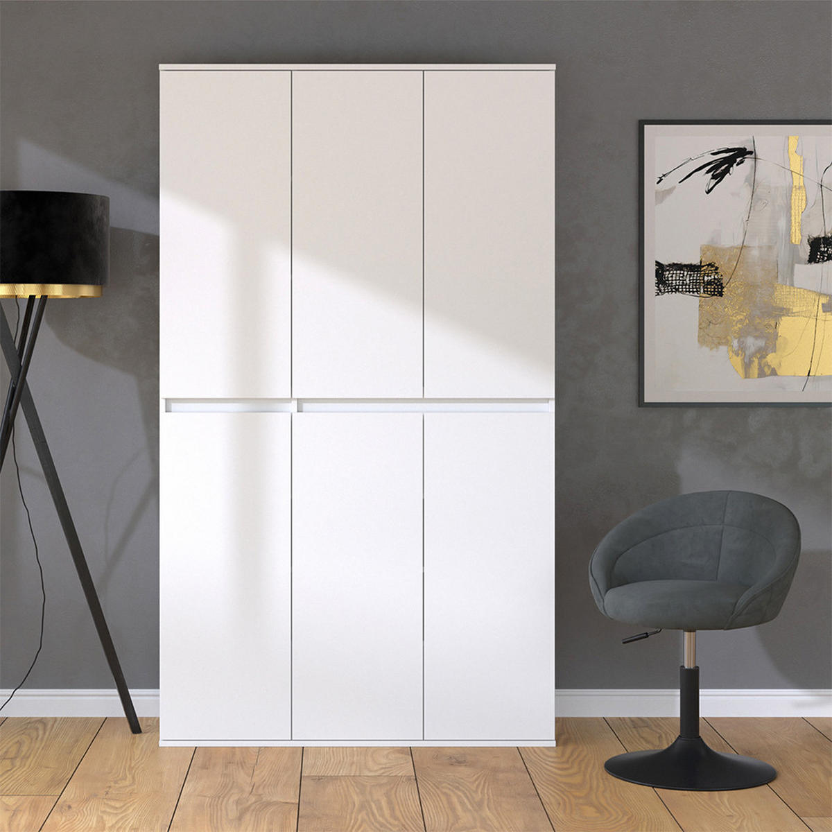 ŠATNÍ SKŘÍŇ Claus Bílá - bílá, kompozitní dřevo (111/191.5/40cm) - Vicco