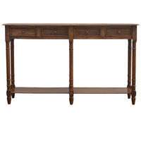 PŘEDSÍŇOVÝ KONZOLOVÝ STOLEK se 4 zásuvkami - hnědá, dřevo (150/40/90cm) - Artisan Furniture