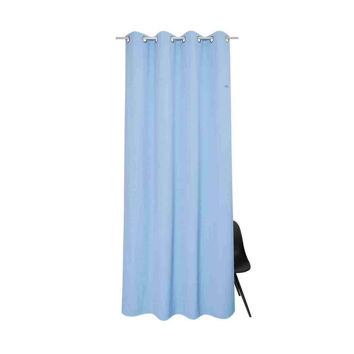 BLICKDICHTER ÖSENVORHANG Dove Signature - Hellblau, Textil (140/0.5/245cm) - Tom Tailor