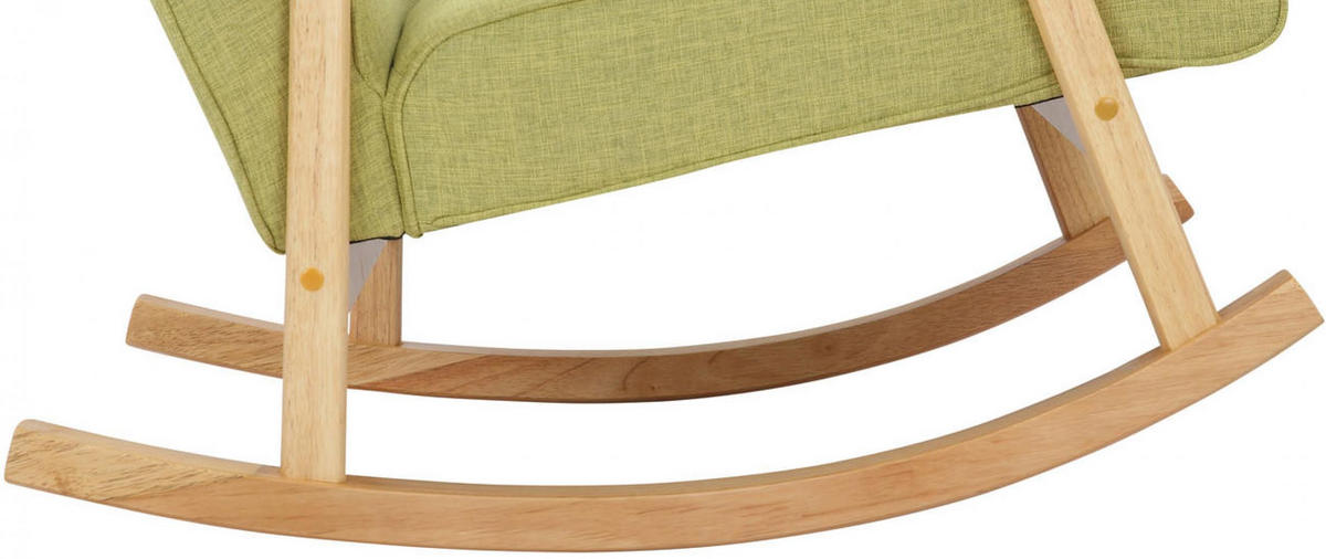 SCHAUKELSTUHL Stoff hellgrün - Hellgrün, Holz/Textil (67/82/92cm) - CLP