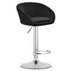 BARHOCKER EAST schwarzer Sitz, Chrombasis - Schwarz, Textil (53/103/46cm) - Valora