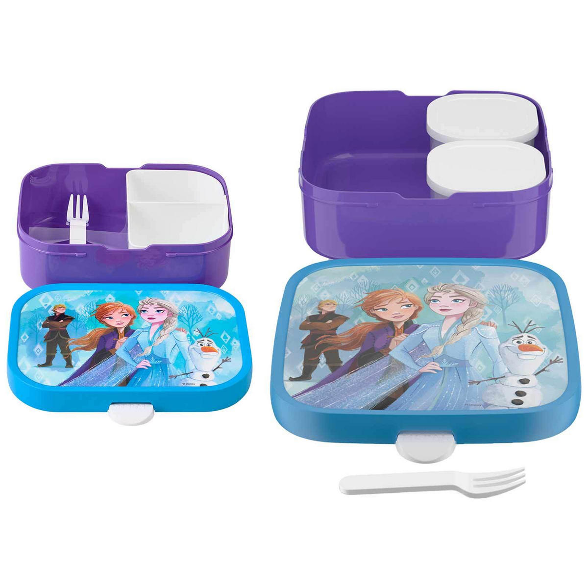 BROTDOSEN-SET Campus (2025) Frozen 2 2er Set - Blau/Violett, Kunststoff (1/1/1cm) - Mepal